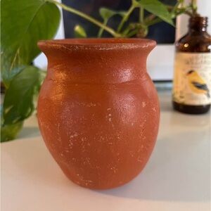 One Authentic Mexican Cantaritos Clay Cocktail Cup, Traditional Pottery Glass